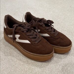 Brown Suede-like Women’s Sneakers - Madden Girl